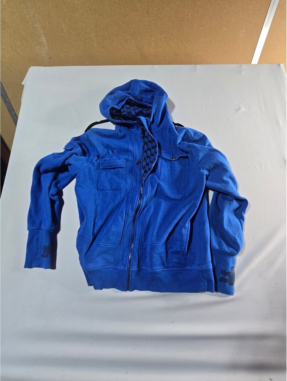 The Drinking Jacket V2 Royal Blue Hoodie Size XL Zane Lamprey Pleepleus